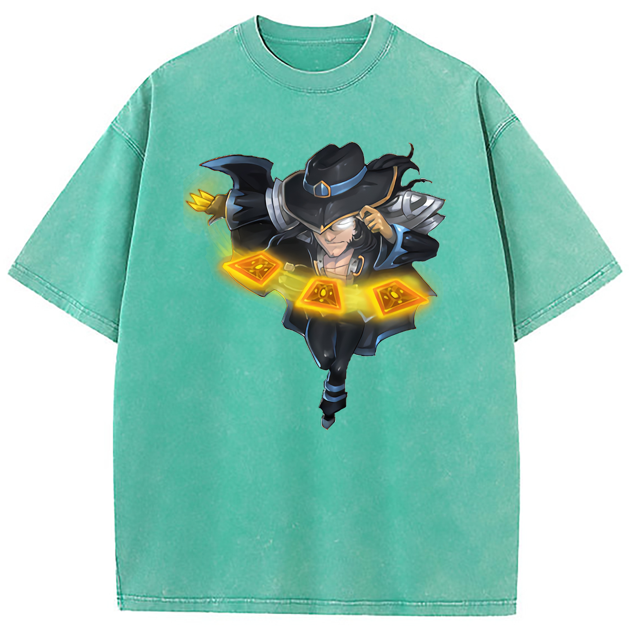 （画像用） リーグ・オブ・レジェンド League of Legends LOL 綿100% ヴィンテージ風 半袖Tシャツ（フロントプリント）